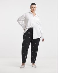 Simply Be - Embroidered Barrel Leg Jeans - Lyst
