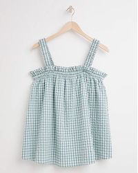 Simply Be - Gingham Ruched Strap Cami - Lyst