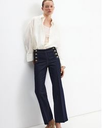 Mango - Wide-Leg Jeans With Side Buttons - Lyst