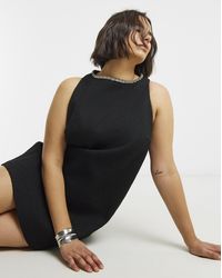 Simply Be - Sbe Boucle Embellished Mini Dress - Lyst