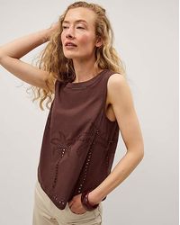 Monsoon - Eden Palm Cutwork Tank Top - Lyst