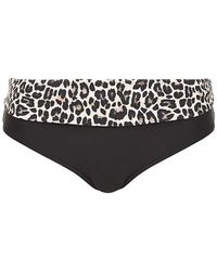 Figleaves - Figleaves Tailor Fold Top Bikini Briefs - Lyst