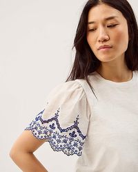 Monsoon - Bree Broderie Sleeve T-Shirt - Lyst