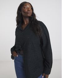 Simply Be - Broderie Long Sleeve Shirt - Lyst