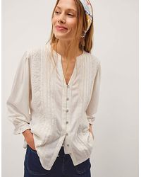 Monsoon - Leila Lace Jersey Top - Lyst