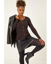 Roman - Roman Faux Pearl Ribbed Knit Jumper - Lyst