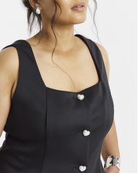 Simply Be - Heart Button Waistcoat - Lyst