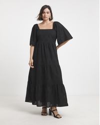 Simply Be - Broderie Maxi Dress - Lyst