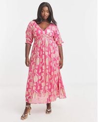 Simply Be - And Wrap Midi Dress - Lyst