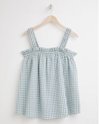 Simply Be - Gingham Ruched Strap Cami - Lyst