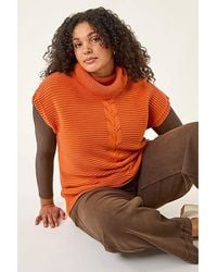 Roman Curve - High Neck Tabard Knit Top - Lyst