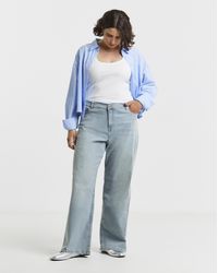 Simply Be - Light 24/7 Wide Leg Jeans - Lyst