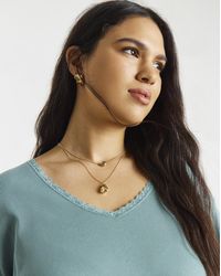 Simply Be - Rib V Neck Lace Trim T-Shirt - Lyst