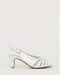JD Williams - Peep Toe Slingback Shoes Wide - Lyst