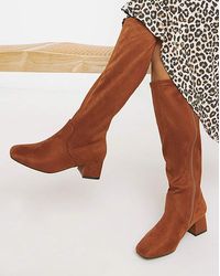 JD Williams - Low Block Heel Knee High Boot E C - Lyst