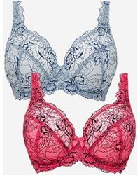 Pretty Secrets - 2 Pack Ella Lace Full Cup Wired Bras - Lyst