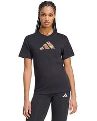 adidas - Floral Logo T-Shirt - Lyst