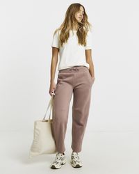 Simply Be - Wide Leg Jogger With Rib Panel - Lyst