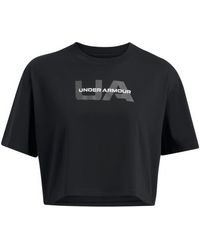 Under Armour - Boxy Crop Ss T-Shirt - Lyst