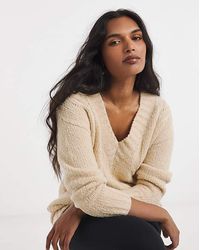 Simply Be - V-Neck Cable Boucle Tunic - Lyst