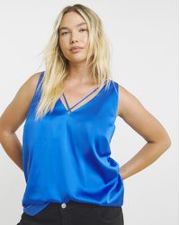 Simply Be - Criss Cross Satin Cami - Lyst