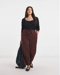 Simply Be - Linen Barrel Trouser - Lyst
