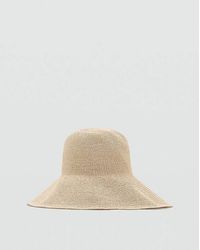 Mango - Natural Fibre Bucket Hat - Lyst