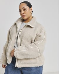Simply Be - Borg Teddy Mix Jacket - Lyst