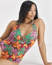 Simply Be - Halterneck Swimsuit - Lyst