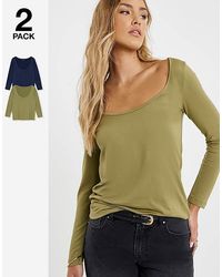 Simply Be - 2 Pack Scoop Neck Tops - Lyst
