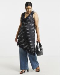 Simply Be - Asymmetric Lace Trim Cami - Lyst