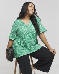 Simply Be - Supersoft V Neck Smock Top - Lyst