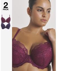 Pretty Secrets - 2 Pack Ella Plunge Wired Bras - Lyst