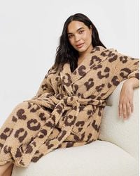Pretty Secrets - Leopard Teddy Dressing Gown - Lyst