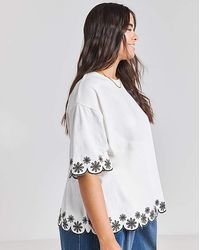 Simply Be - Cut Work T-Shirt - Lyst