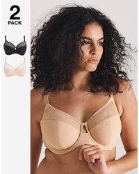 Pretty Secrets - 2 Pack Mesh Minimiser Wired Bras - Lyst