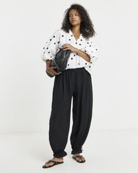 Simply Be - Tie Cuff Detail Balloon Trouser - Lyst