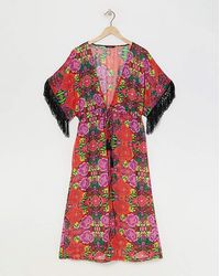 Figleaves - Frida Open Beach Kaftan - Lyst