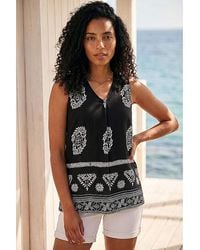 Roman - Roman Mono Border Print Vest - Lyst