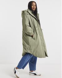 Simply Be - Fleece Lined Padded Parka Coat - Lyst