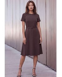 Roman - Roman Ponte Belted Short Dress - Lyst