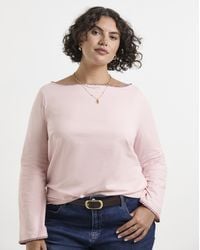 Simply Be - Long Sleeve Whipstitch Edge Top - Lyst