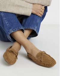 Heavenly Soles - Puckered Whipstitch Loafers Ex Wide - Lyst