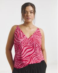 Simply Be - Zebra V Neck Cami - Lyst