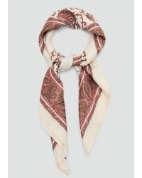Mango - Floral Printed Scarf - Lyst