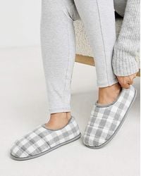JD Williams - Checkered Full Slipper Ex Wide - Lyst