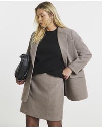 Simply Be - Wool Look Mini Skirt - Lyst