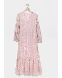 Simply Be - Boutique Jacquard V-Neck Maxi Dress - Lyst
