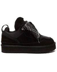 EVER AU - Marbled Lace Up Platform Boots - Lyst