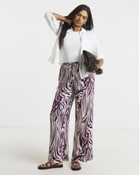 Simply Be - Crinkle Wide Leg Trouser - Lyst